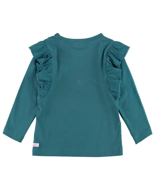 Colonial Blue Knit Flutter Sleeve Top  - Doodlebug's Children's Boutique
