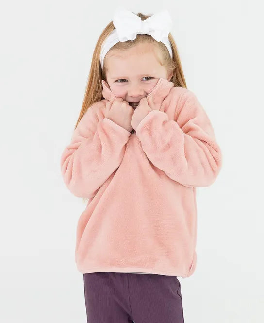 French Rose Fleece Pocket Pullover  - Doodlebug's Children's Boutique