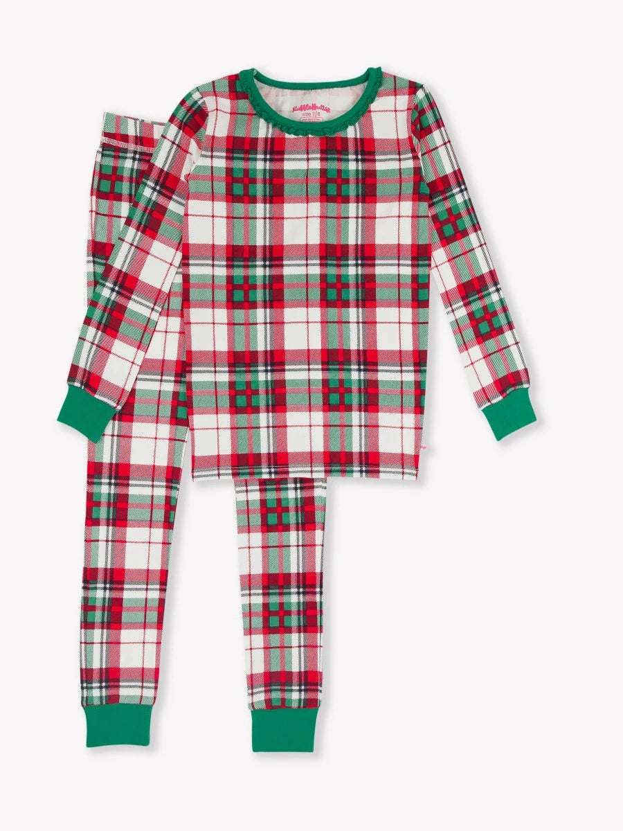 Dashing Dreams Plaid Modal Long Sleeve Pajama Set  - Doodlebug's Children's Boutique