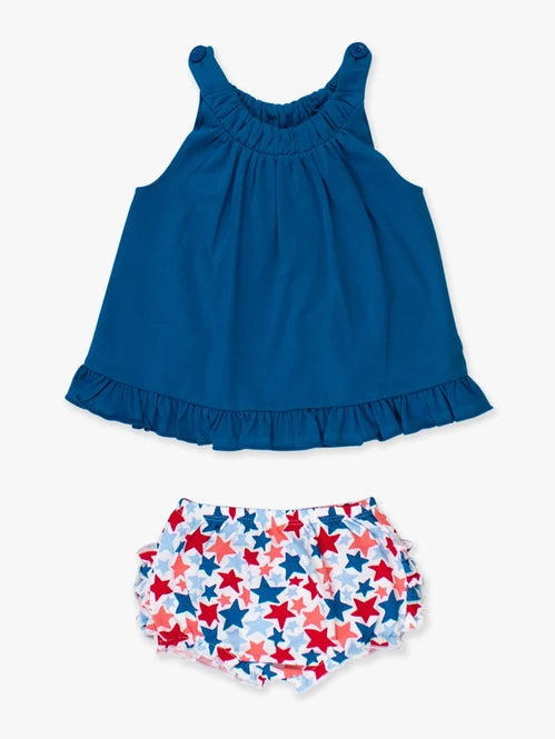 Star Spangled Knit Swing Top and Bloomer Set - Doodlebug's Children's Boutique