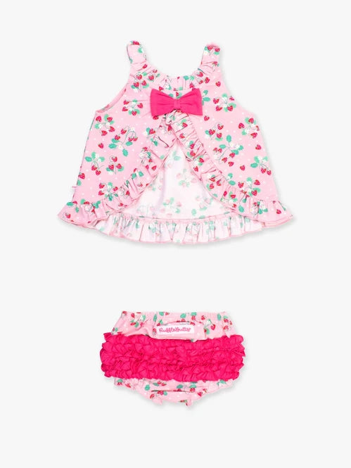 Sweet as Strawberries Knit Swing Top and Bloomer Set - Doodlebug's Children's Boutique