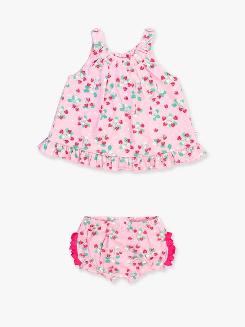 Sweet as Strawberries Knit Swing Top and Bloomer Set - Doodlebug's Children's Boutique