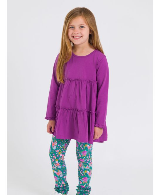 Plum Tart Ruffled Tiered Tunic - Doodlebug's Children's Boutique