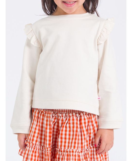 Ivory Flutter Sweatshirt - Doodlebug's Children's Boutique