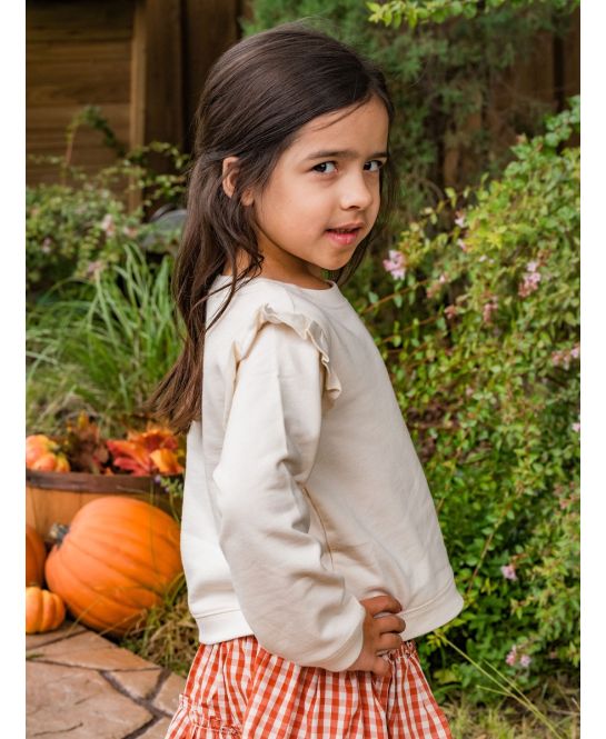 Ivory Flutter Sweatshirt - Doodlebug's Children's Boutique