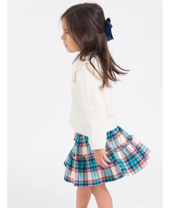 Peyton Plaid Smocked Twirl Skirt - Doodlebug's Children's Boutique