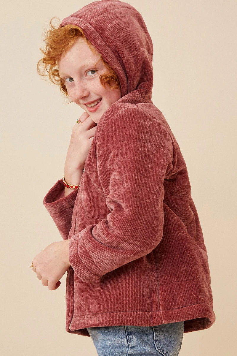 Mauve Chenille Padded Jacket - Doodlebug's Children's Boutique