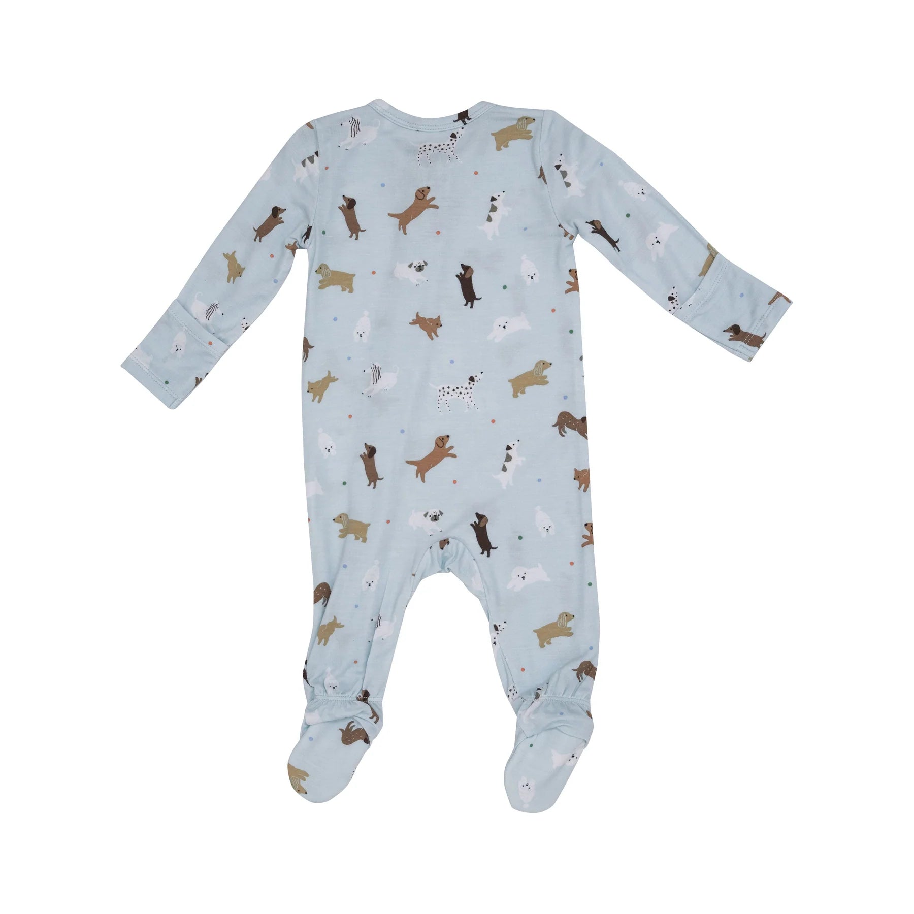 2 Way Zipper Footie in Black Cows  - Doodlebug's Children's Boutique