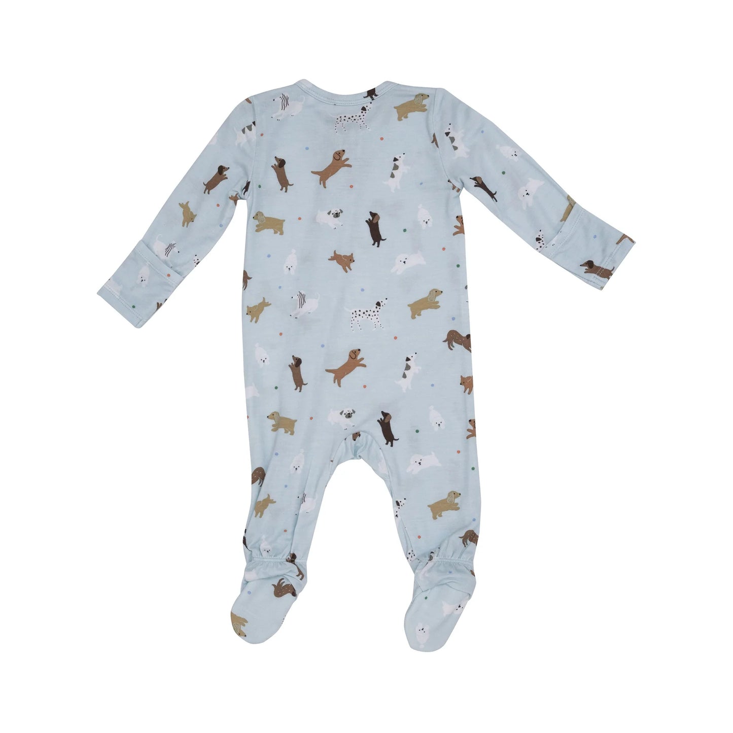 2 Way Zipper Footie in Doggies  - Doodlebug's Children's Boutique
