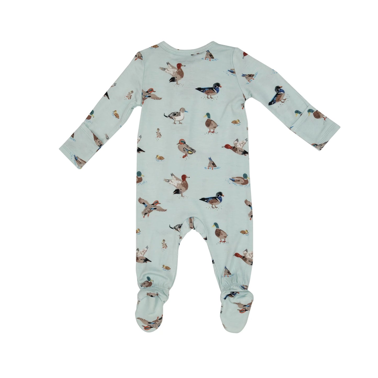 2 Way Zipper Footie in Ducks  - Doodlebug's Children's Boutique