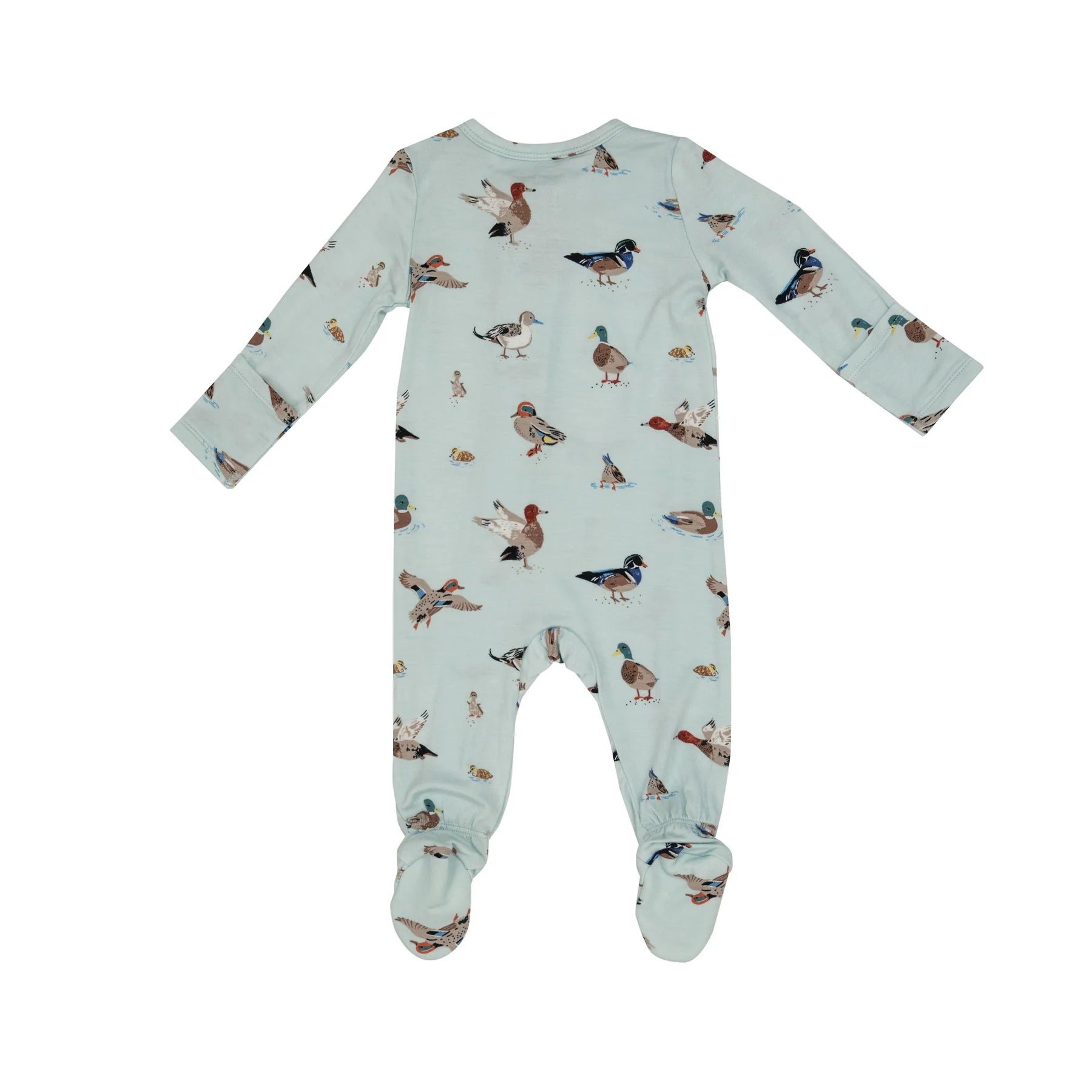 2 Way Zipper Footie in Ducks  - Doodlebug's Children's Boutique