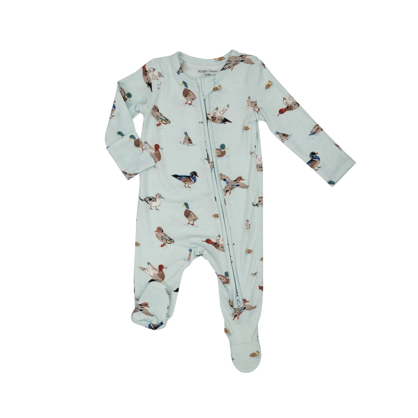 2 Way Zipper Footie in Ducks  - Doodlebug's Children's Boutique