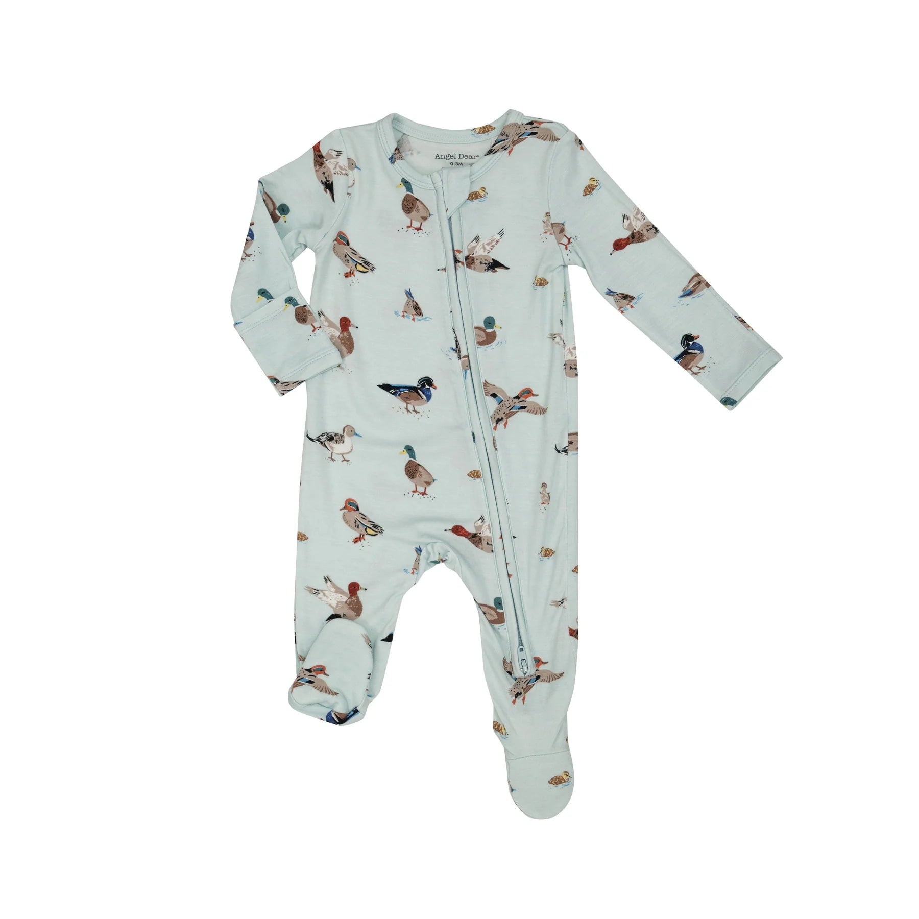 2 Way Zipper Footie in Ducks  - Doodlebug's Children's Boutique