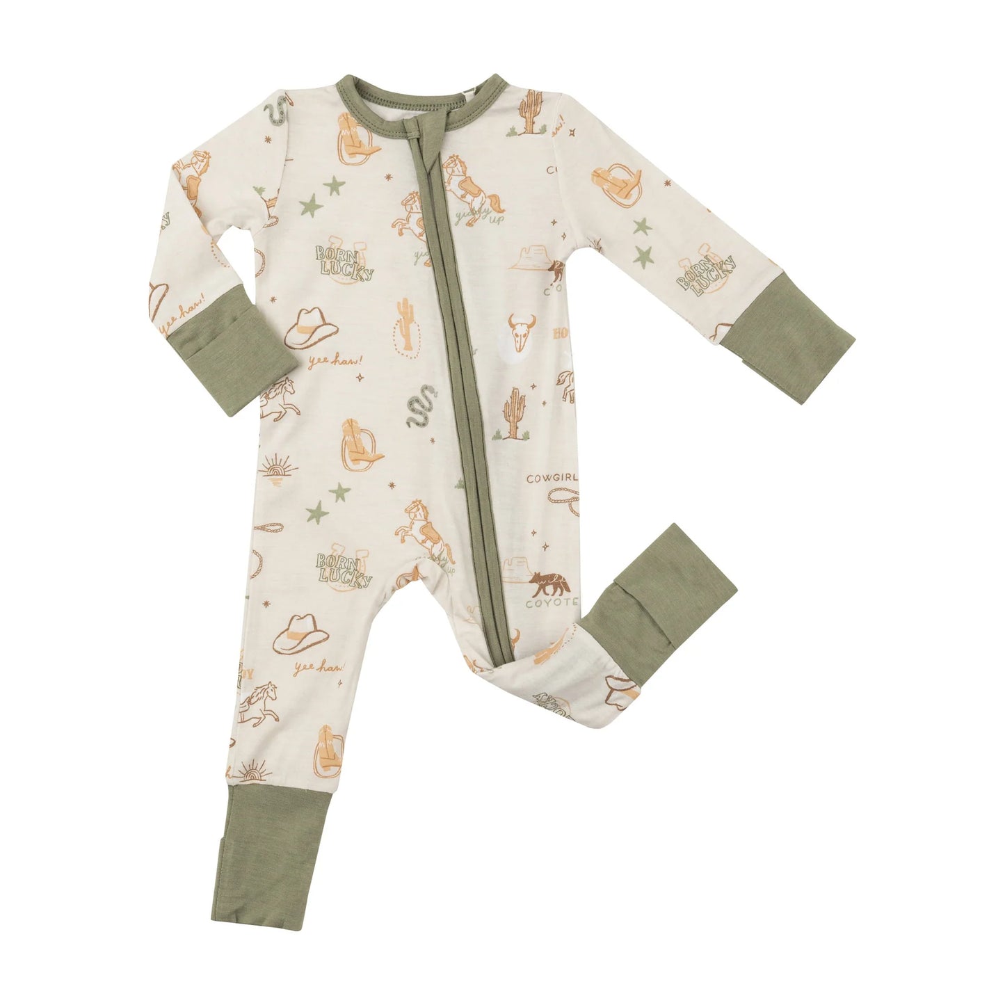 2 Way Zipper Romper in Wild Wild West  - Doodlebug's Children's Boutique