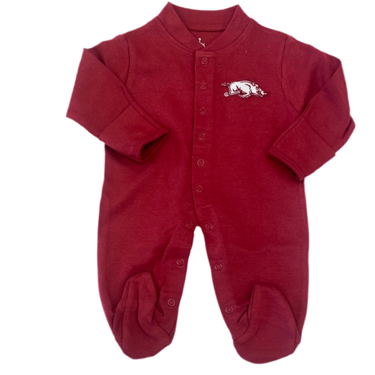 Crimson Razorback Footie - Doodlebug's Children's Boutique