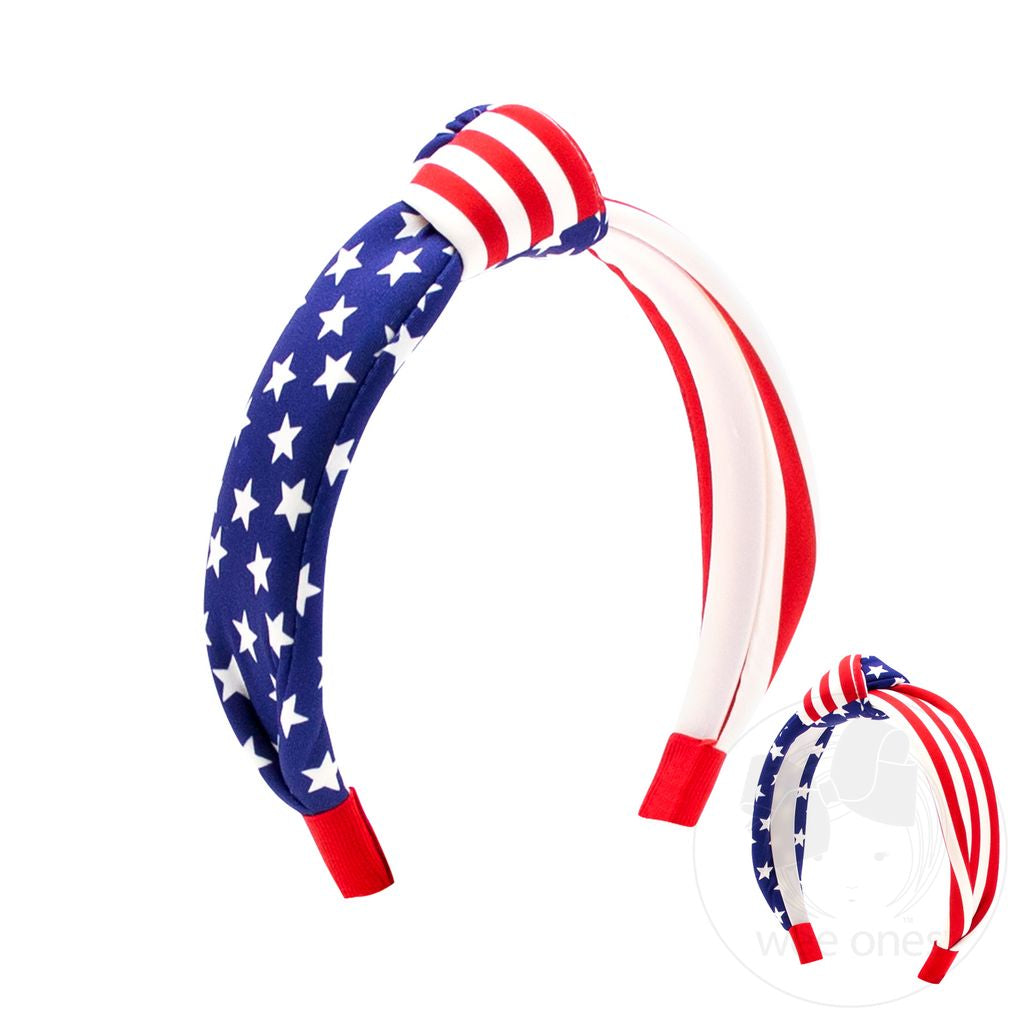 Patriotic Knot Padded Headband - Doodlebug's Children's Boutique