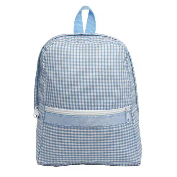 Blue Gingham Small Backpack - Doodlebug's Children's Boutique