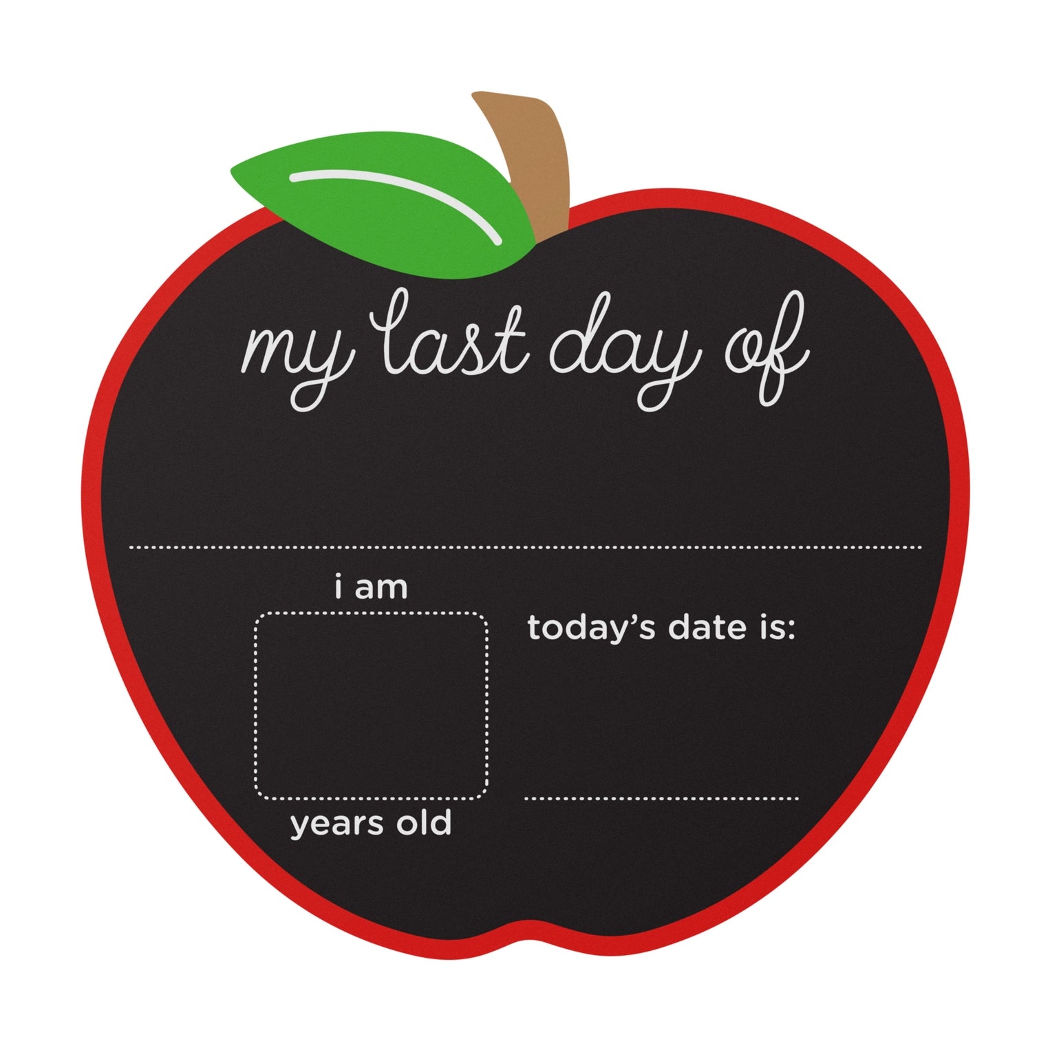 First Day and Last Day of School Apple Chalkboard - Doodlebug's Children's Boutique