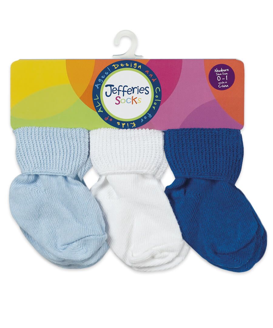 Boy Classic Turn Cuff Bootie Socks 6 Pack - Doodlebug's Children's Boutique