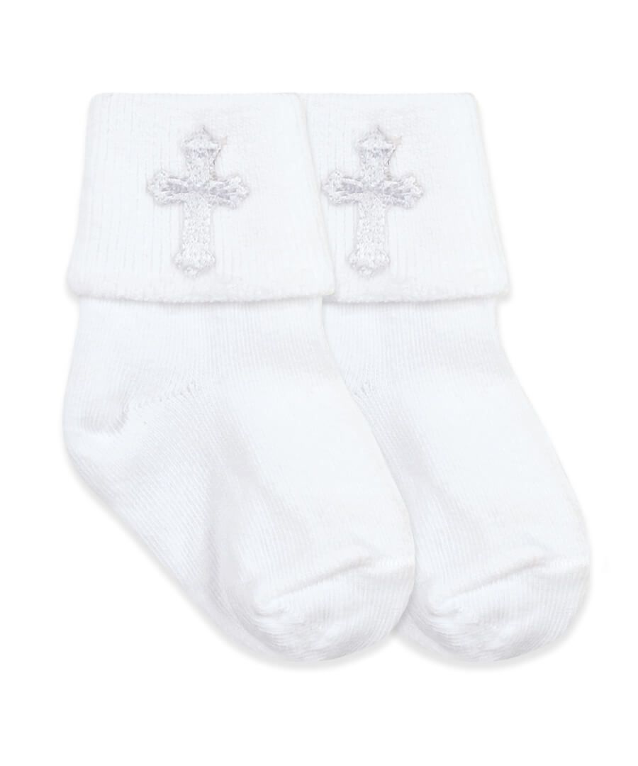Christening Socks in White  - Doodlebug's Children's Boutique