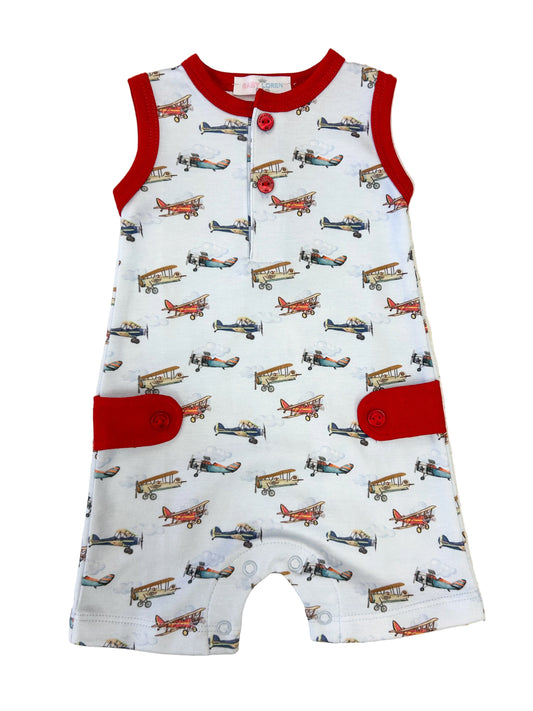 Airplanes Romper - Doodlebug's Children's Boutique