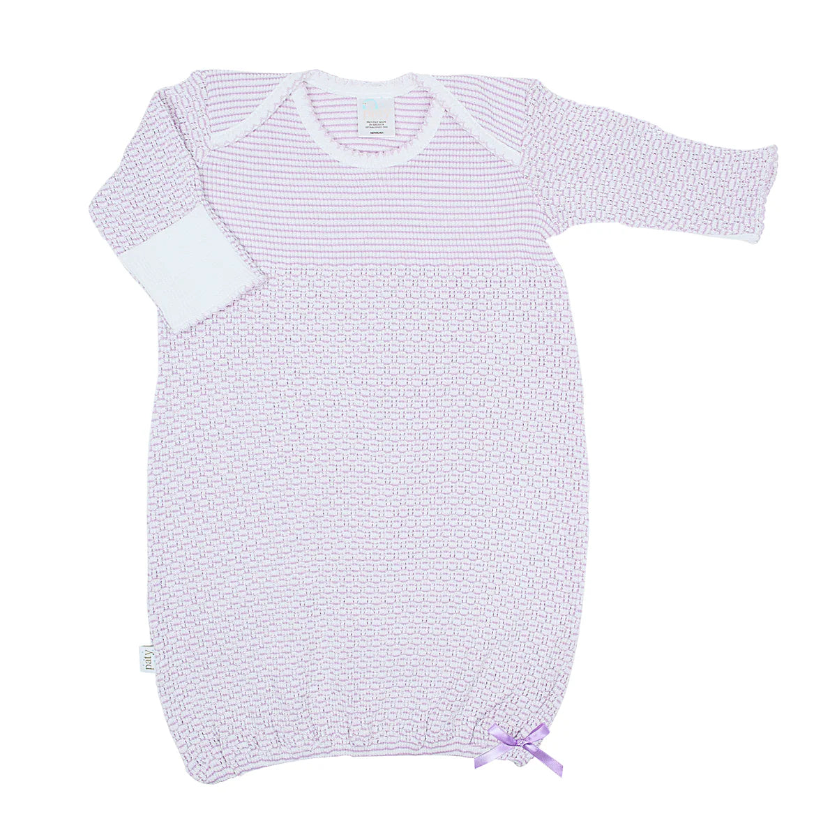 Solid Lavender Overlap Shoulder Gown - Doodlebug's Children's Boutique