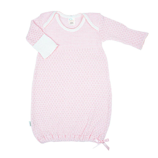 Solid Pink Overlap Shoulder Gown - Doodlebug's Children's Boutique