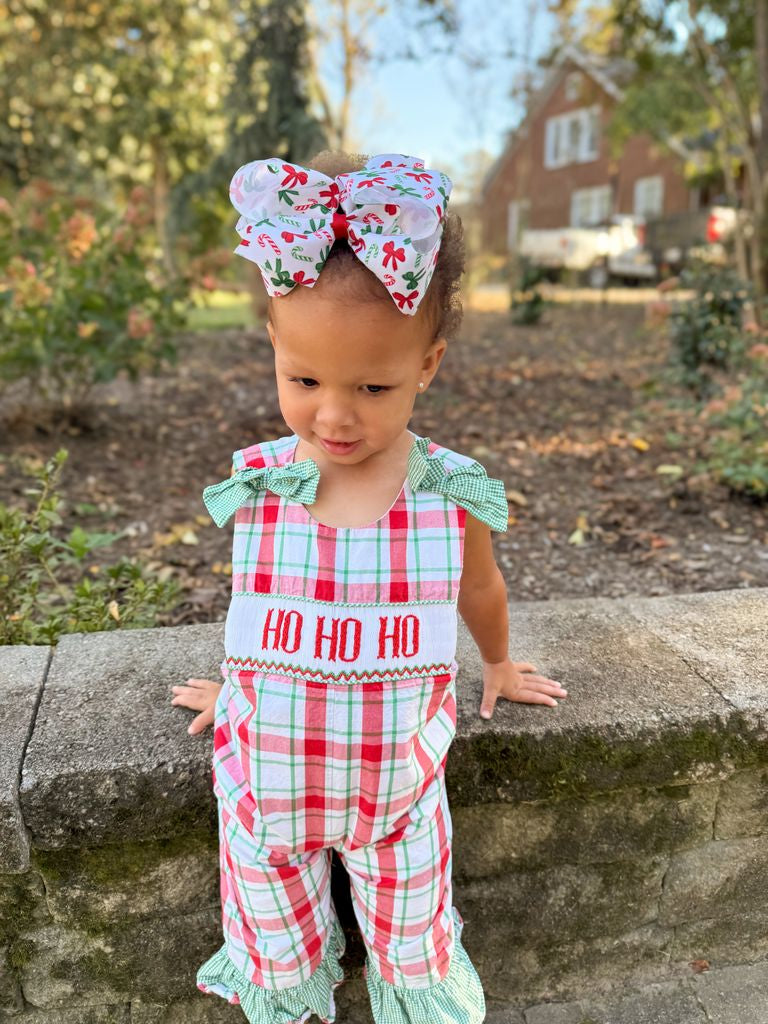 Candy Cane Print King Bow - Doodlebug's Children's Boutique