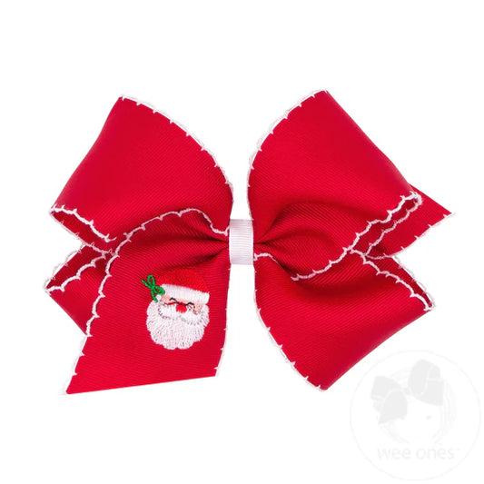 Red Santa Moonstitch King Bow - Doodlebug's Children's Boutique