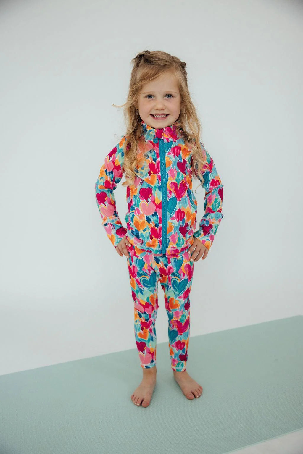 Heart Hustle Full-Zip Ruffle Active Jacket - Doodlebug's Children's Boutique