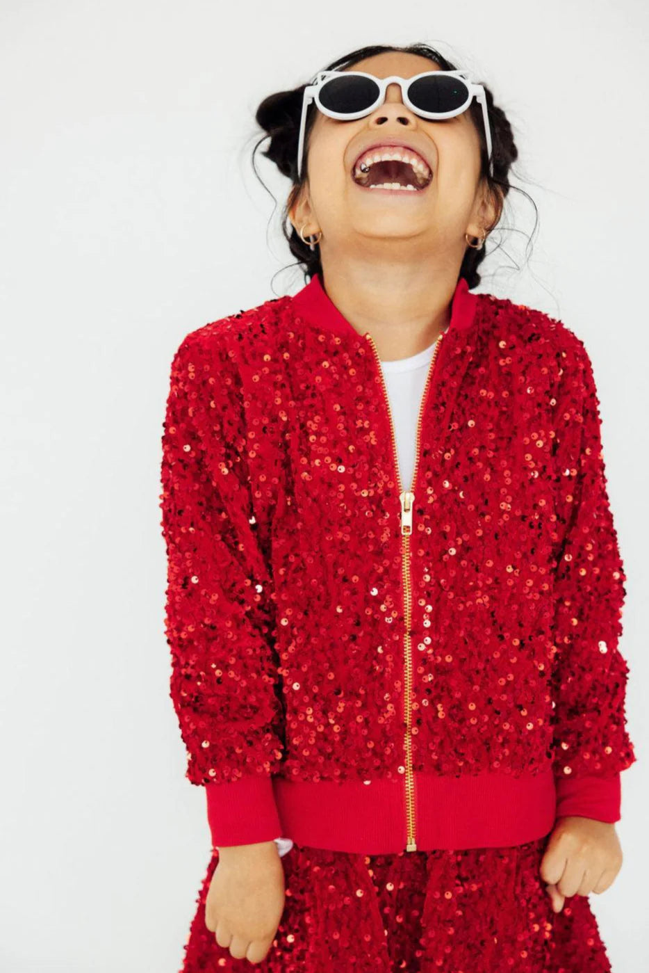 Red Velvet Sequin Jacket - Doodlebug's Children's Boutique