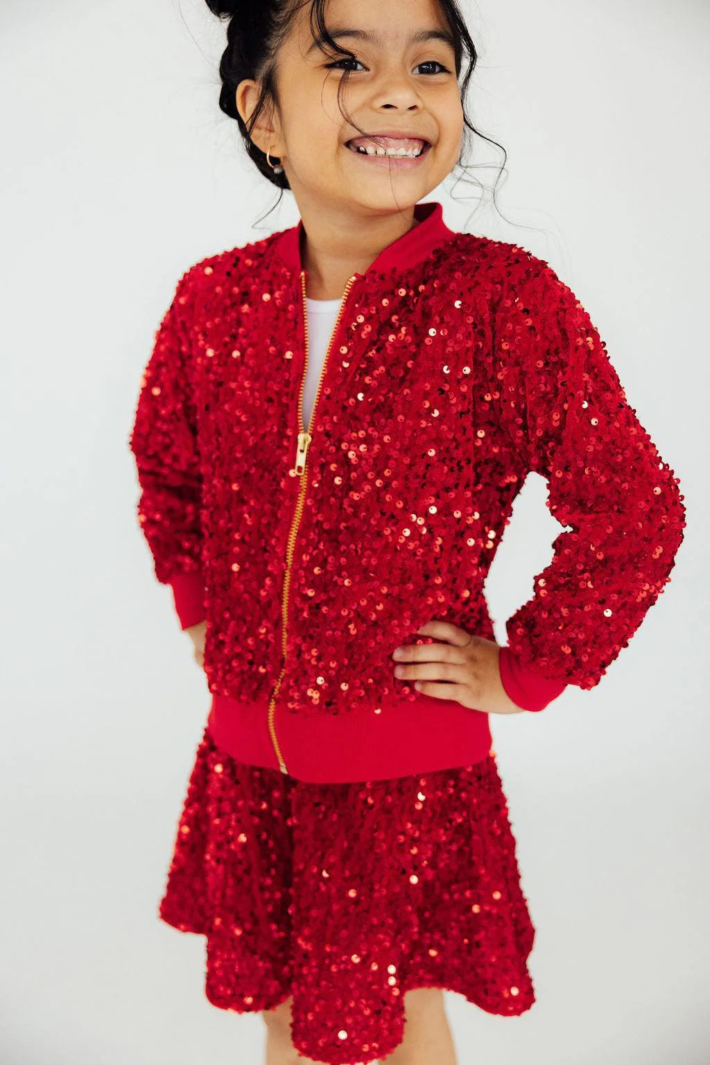 Red Velvet Sequin Jacket - Doodlebug's Children's Boutique