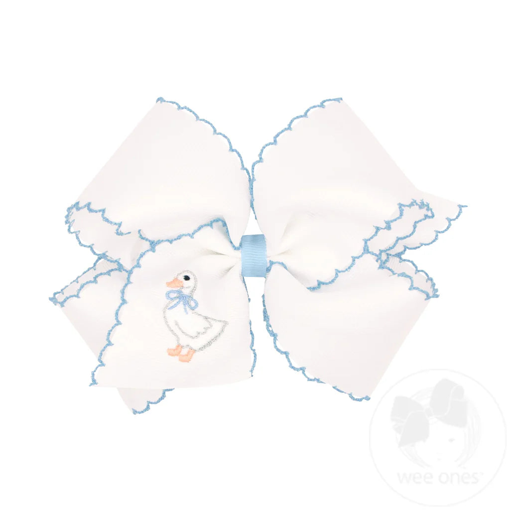 King Goose Embroidered Moonstitch Bow