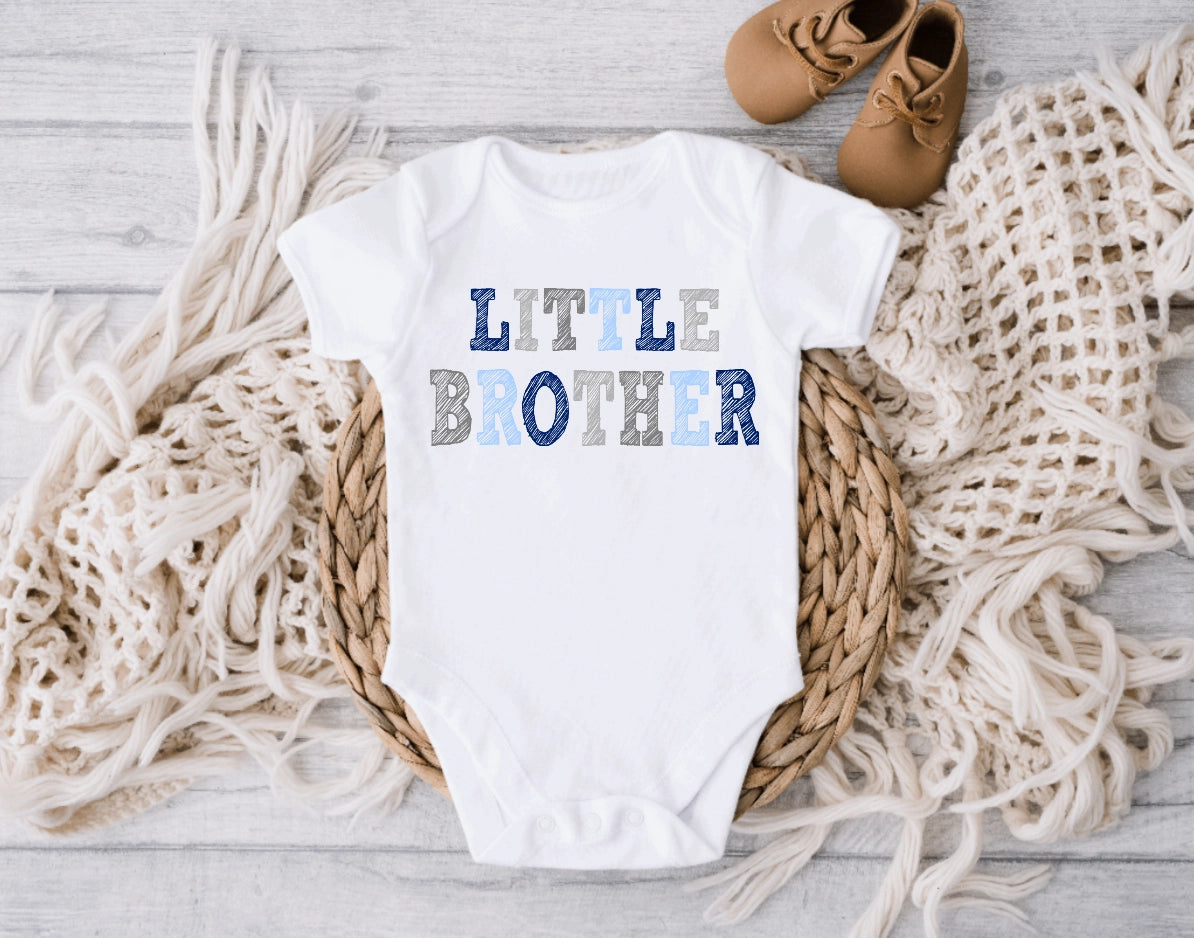 Little Brother Short Sleeve Onesie - Doodlebug's Children's Boutique