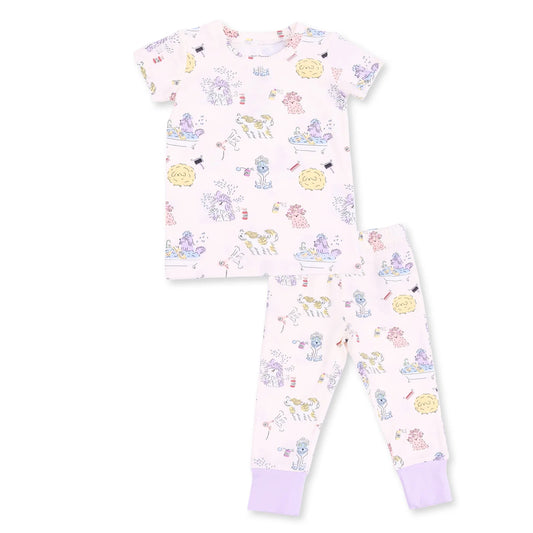 Spa Dogs Short Sleeve Loungewear Set - Doodlebug's Children's Boutique