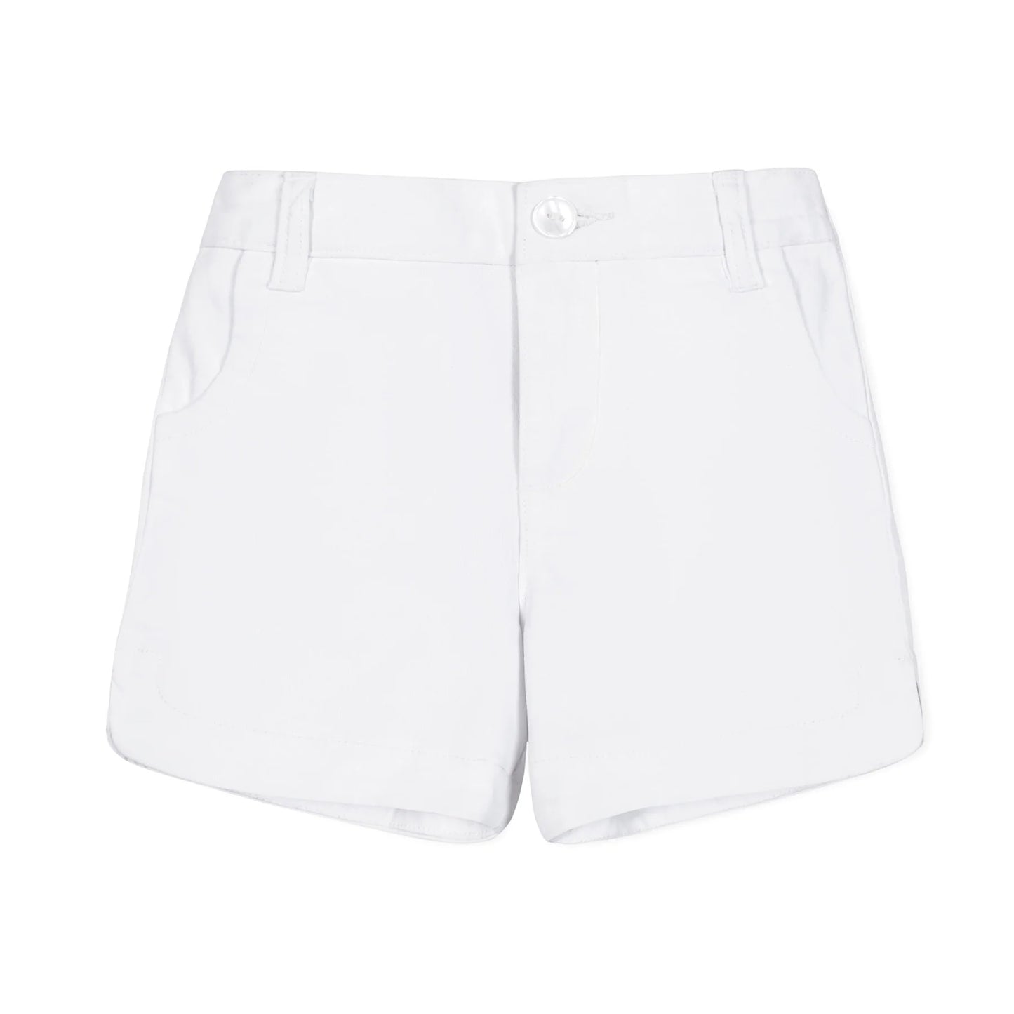 White Organic Stretch Chino Short - Doodlebug's Children's Boutique