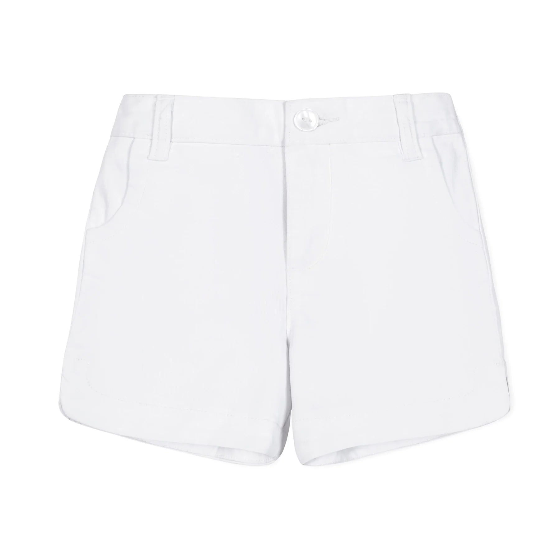 White Organic Stretch Chino Short - Doodlebug's Children's Boutique