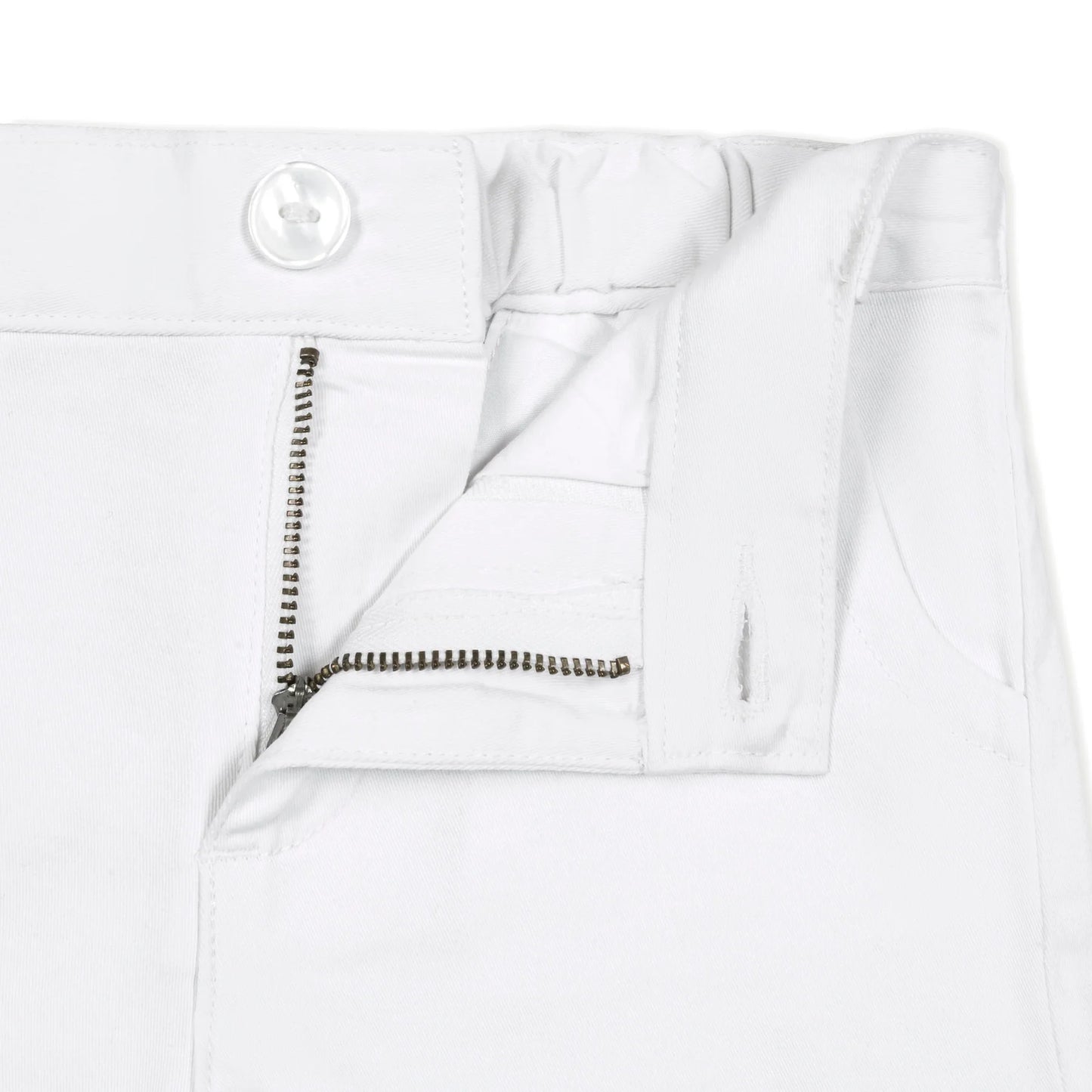 White Organic Stretch Chino Short - Doodlebug's Children's Boutique