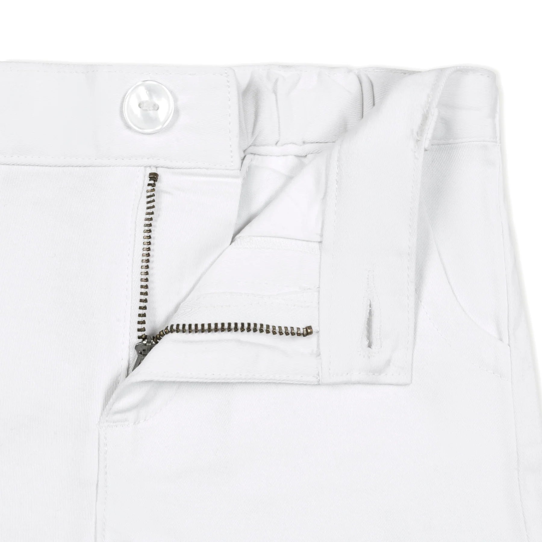 White Organic Stretch Chino Short - Doodlebug's Children's Boutique