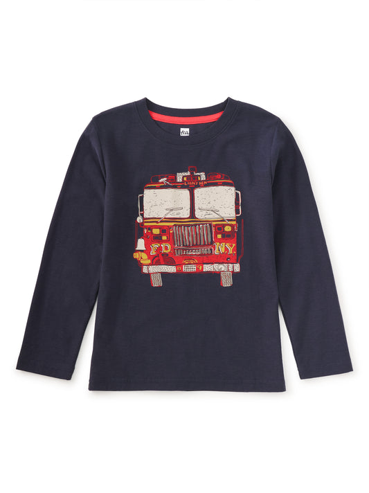 Fire Truck Double Sided Tee - Doodlebug's Children's Boutique