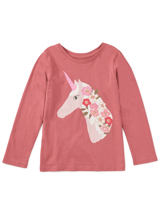 Floral Unicorn Graphic Tee - Doodlebug's Children's Boutique