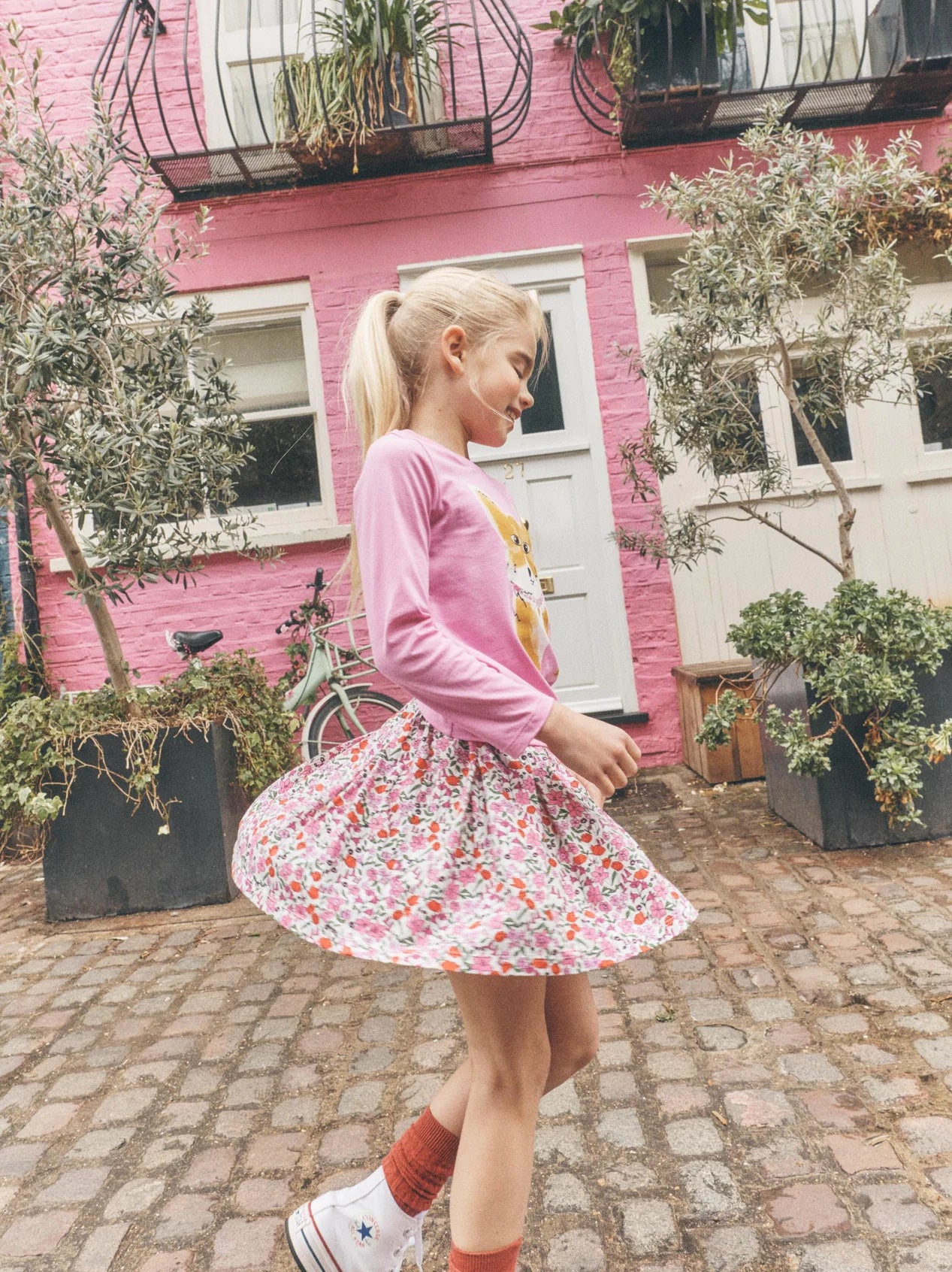 Somerset Meadow Pleated Jersey Skirt