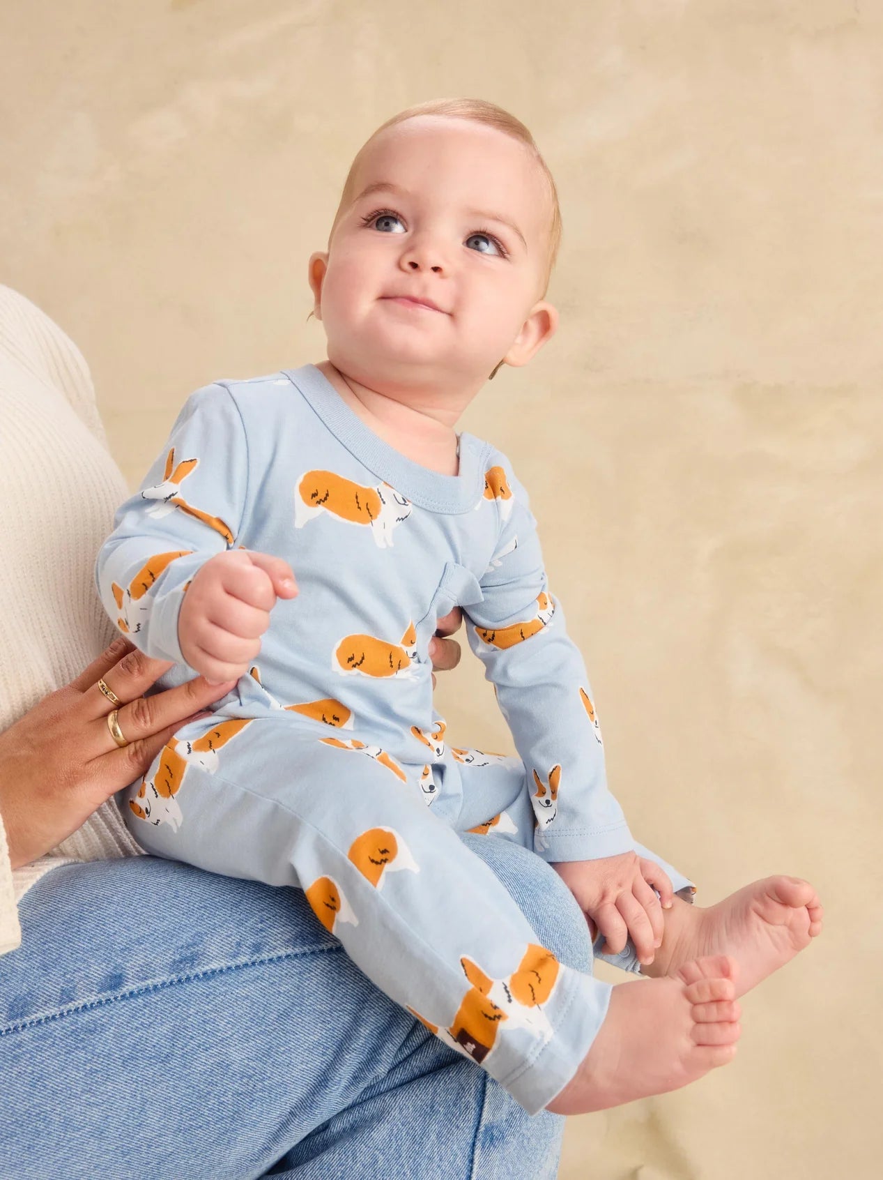 Cutie Corgis Long Sleeve Pocket Romper
