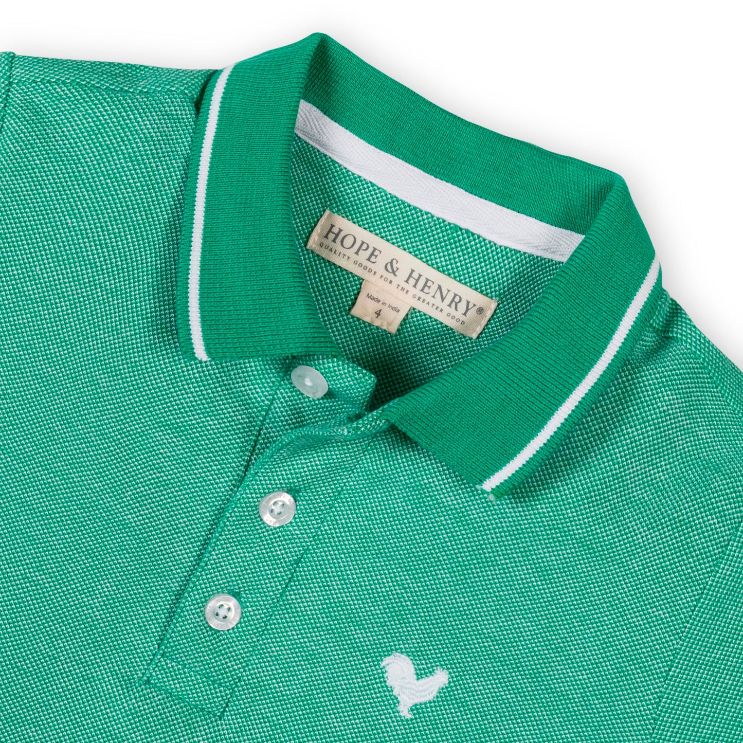Kelly Green Organic Pique Polo - Doodlebug's Children's Boutique