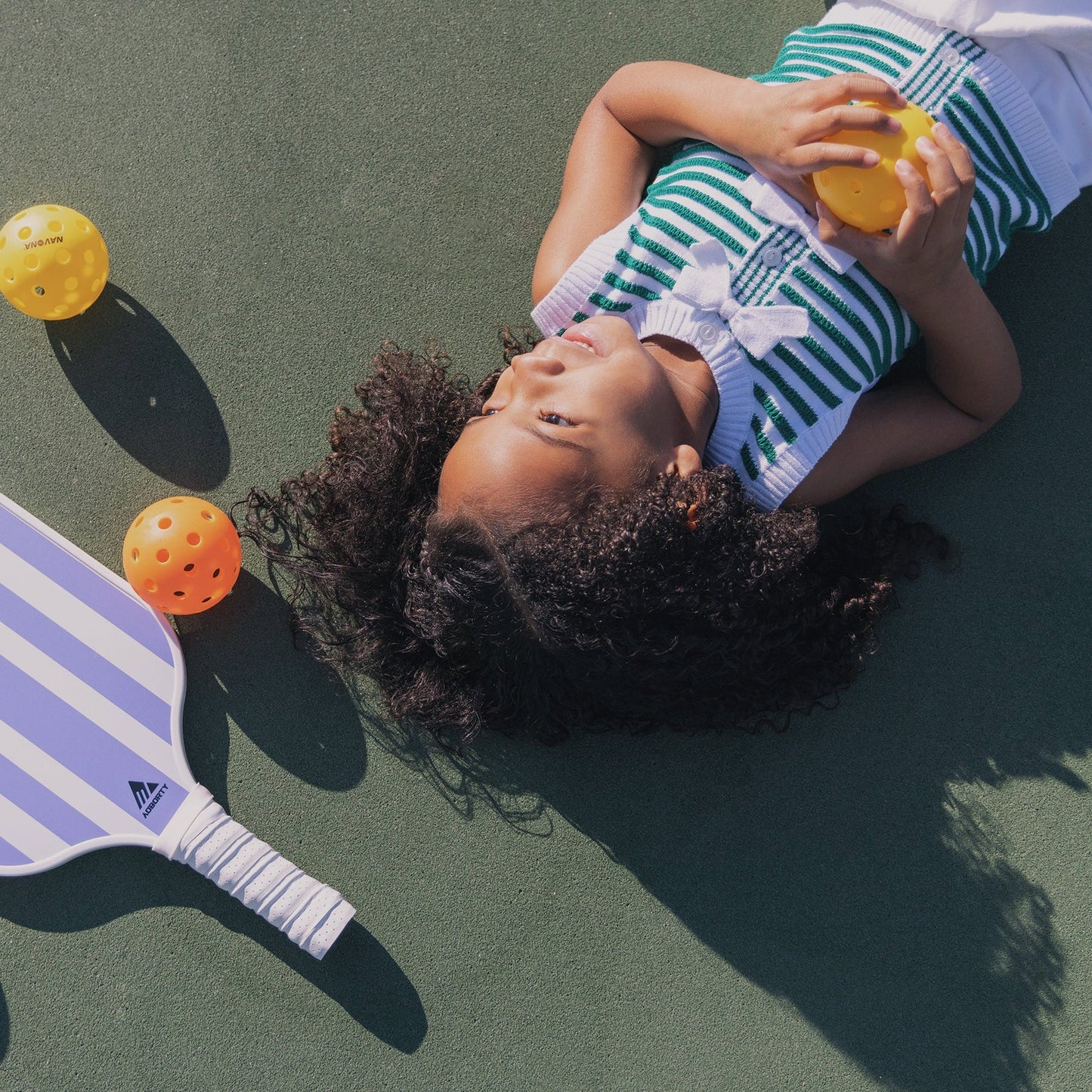 Kelly Green Stripe Organic Button Front Sweater Tank - Doodlebug's Children's Boutique