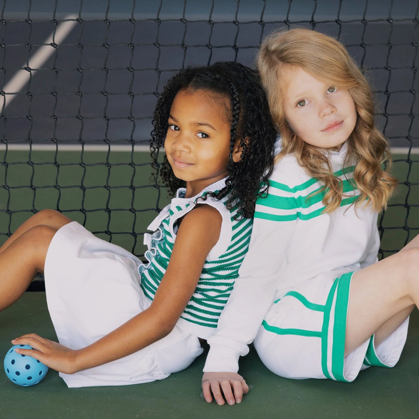 Kelly Green Stripe Organic Button Front Sweater Tank - Doodlebug's Children's Boutique