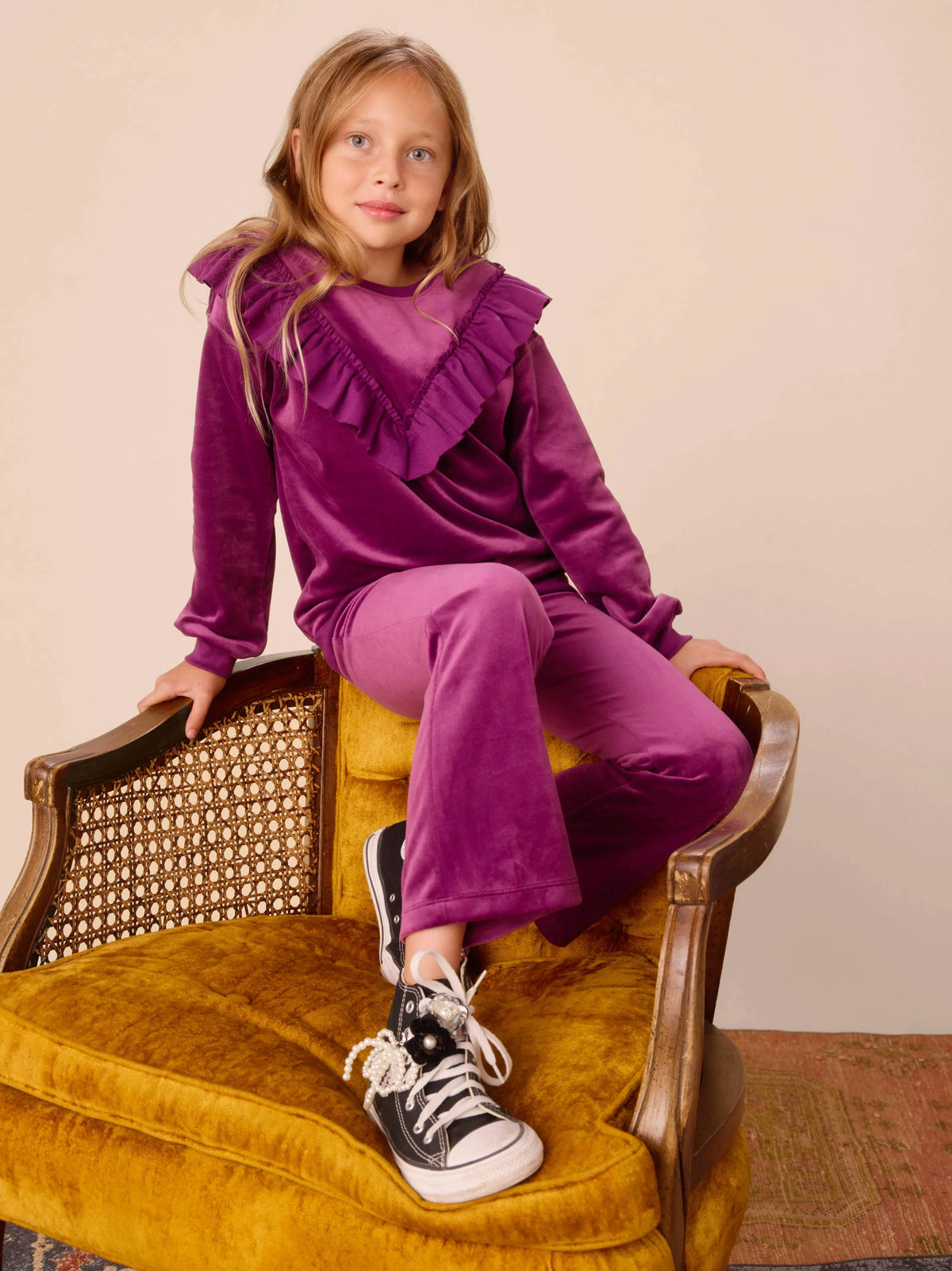 Cosmic Berry Very Velour Flare Pants