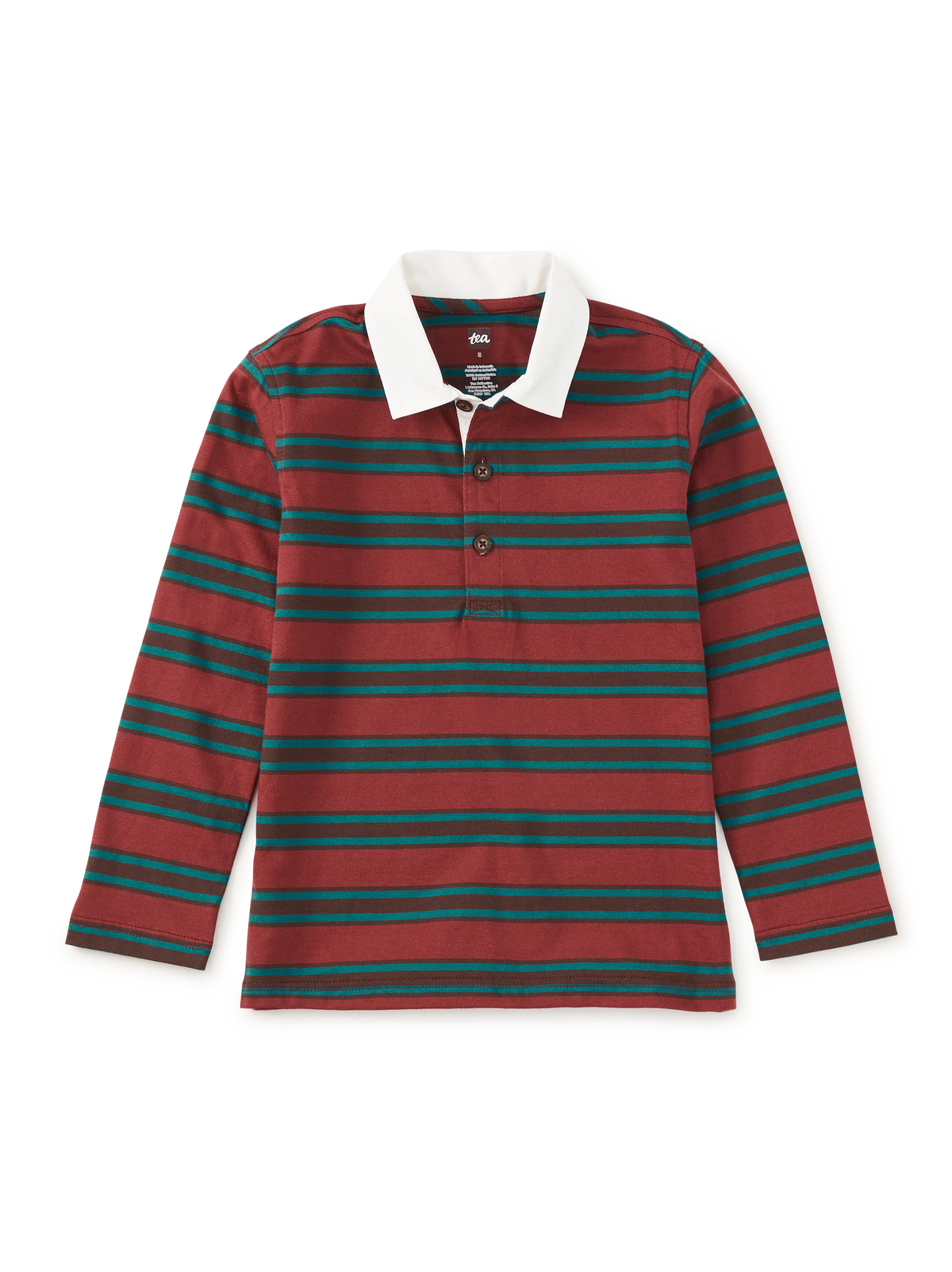 Sangria Long Sleeve Rugby Polo