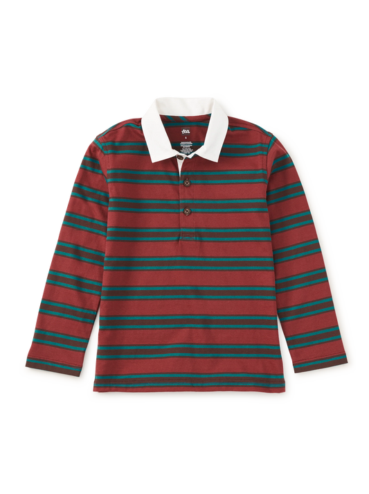 Sangria Long Sleeve Rugby Polo