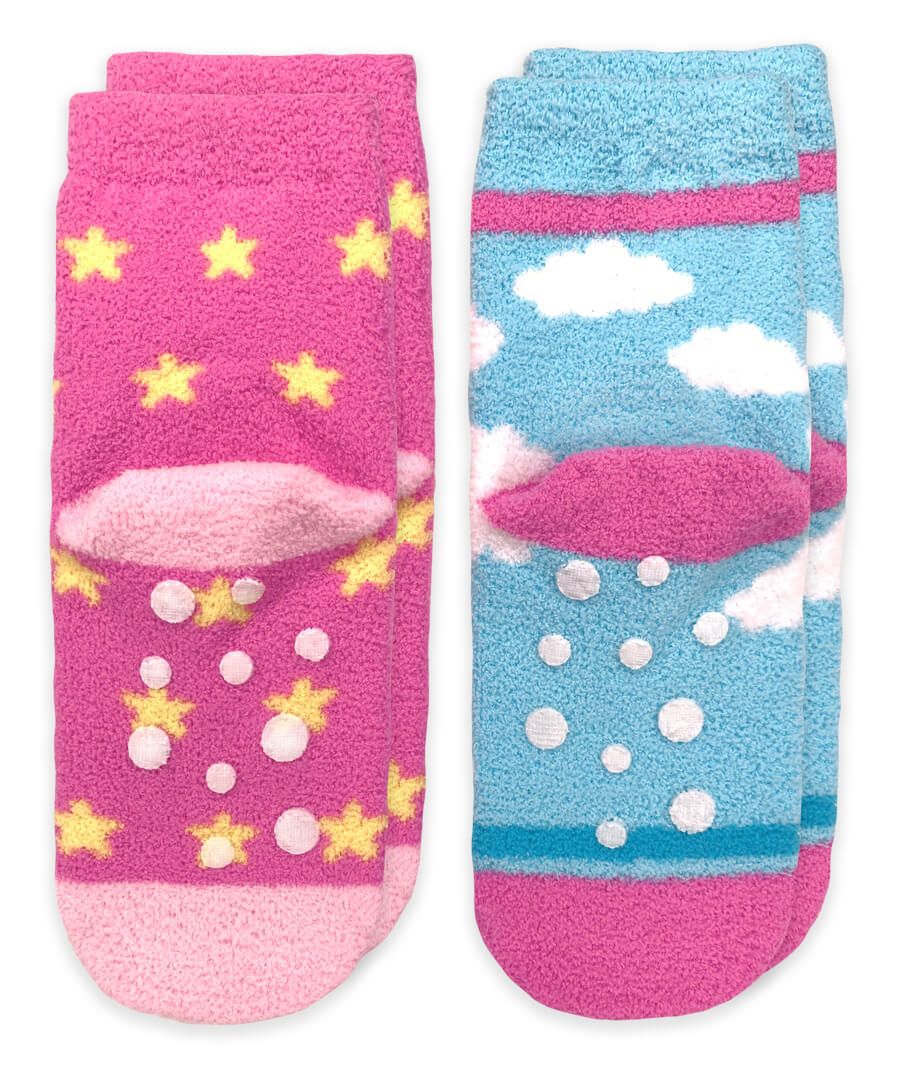 Unicorn Fuzzy Non Skid Slipper Socks 2 Pack  - Doodlebug's Children's Boutique